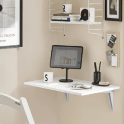 Table Murale Rabattable En Bois Table De Cuisine Table Enfant Bureau L60×P40cm Blanc, FWT21-W -Pas Cher Mobiliora Magasin table basse 19310497