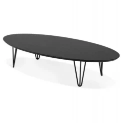 Table Basse Design "Hilona" 160cm Noir -Pas Cher Mobiliora Magasin table basse 19509621