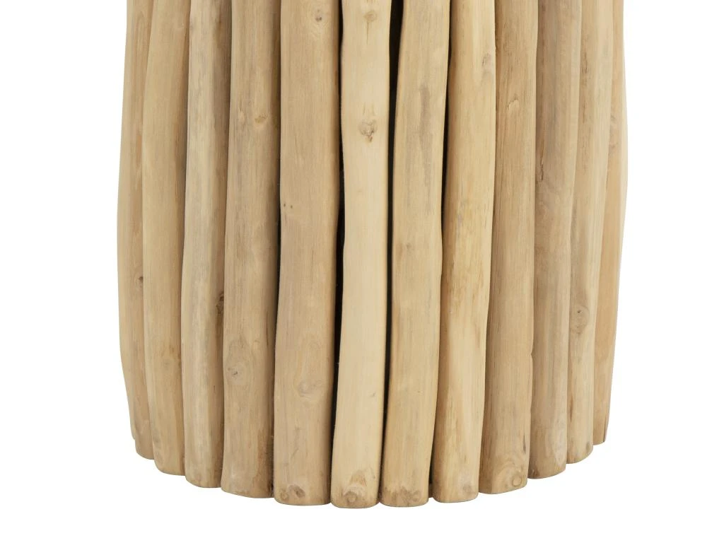 Table D'appoint En Teck - Coloris : Naturel - LUTIANA 11 Table D'appoint En Teck - Coloris : Naturel - LUTIANA – Image 9