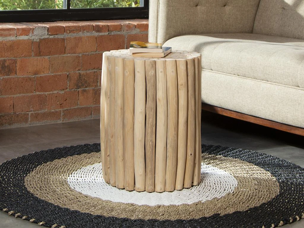 Table D'appoint En Teck - Coloris : Naturel - LUTIANA 7 Table D'appoint En Teck - Coloris : Naturel - LUTIANA – Image 5