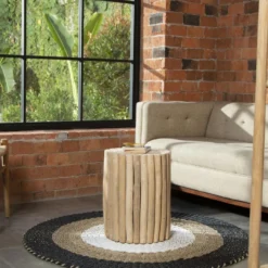 Table D'appoint En Teck - Coloris : Naturel - LUTIANA