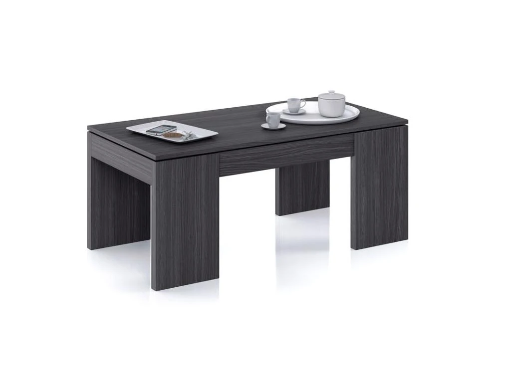 Table Basse Relevable Gris - ANNA - L 100 X L 50 X H 43/54 Cm 3 Table Basse Relevable Gris - ANNA - L 100 X L 50 X H 43/54 Cm