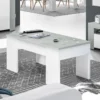 Table Basse Relevable Blanc/Béton Ciré Clair - OXNARD - L 100 X L 50 X H 45 Cm -Pas Cher Mobiliora Magasin table basse 19724465
