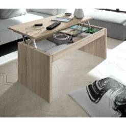 Table Basse Relevable Chêne - CELESTE - L 102 X L 50 X H 43 Cm -Pas Cher Mobiliora Magasin table basse 19724509