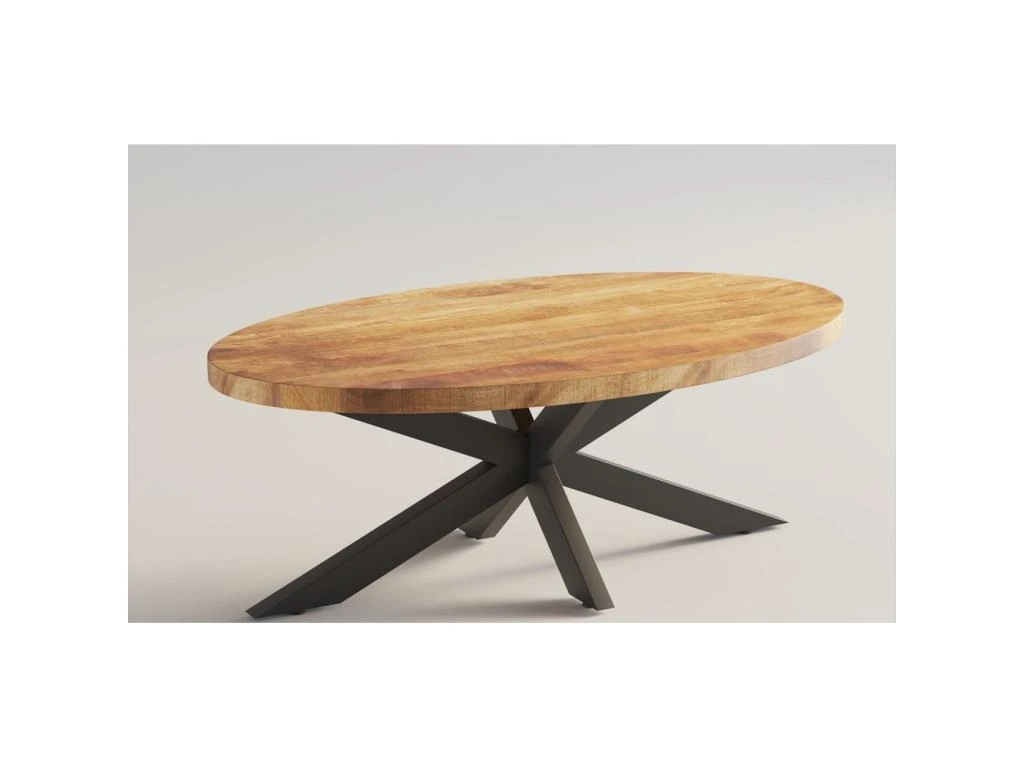 Table Basse Ovale Collection MADEIRO Marron. 4 Table Basse Ovale Collection MADEIRO Marron. – Image 2