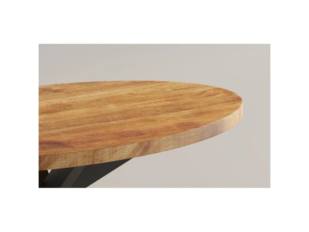 Table Basse Ovale Collection MADEIRO Marron. 6 Table Basse Ovale Collection MADEIRO Marron. – Image 4