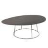 Table Basse Design "Mesla" 121cm Marron Foncé -Pas Cher Mobiliora Magasin table basse 19820649