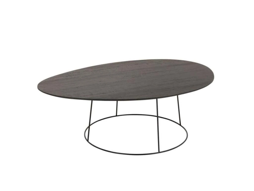 Table Basse Design "Mesla" 121cm Marron Foncé 3 Table Basse Design "Mesla" 121cm Marron Foncé