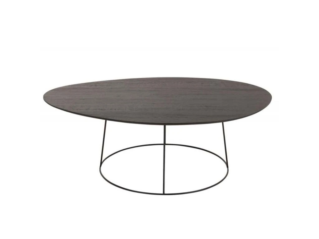 Table Basse Design "Mesla" 121cm Marron Foncé 4 Table Basse Design "Mesla" 121cm Marron Foncé – Image 2