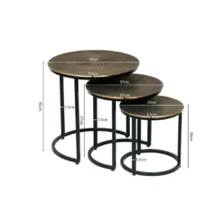 Table Basse Collection ALICE Soleil Or.