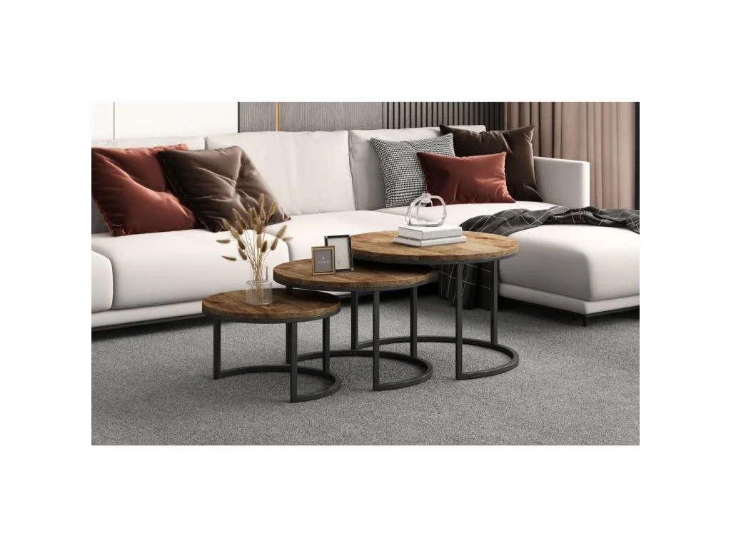 Table Basse Collection ARNOLD Marron-bois. 4 Table Basse Collection ARNOLD Marron-bois. – Image 2