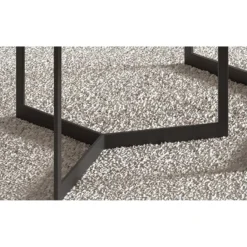 Table Basse Gigogne Ronde En Bois Massif Exotique. Finition Noir Collection LAVE. -Pas Cher Mobiliora Magasin table basse 19823657