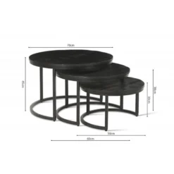 Table Basse Collection ARNOLD Noir. -Pas Cher Mobiliora Magasin table basse 19823663