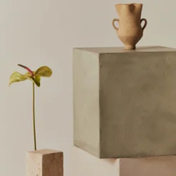 Table D’appoint Du Microciment En Couleur Liquen 40 Cm -Pas Cher Mobiliora Magasin table basse 19887453