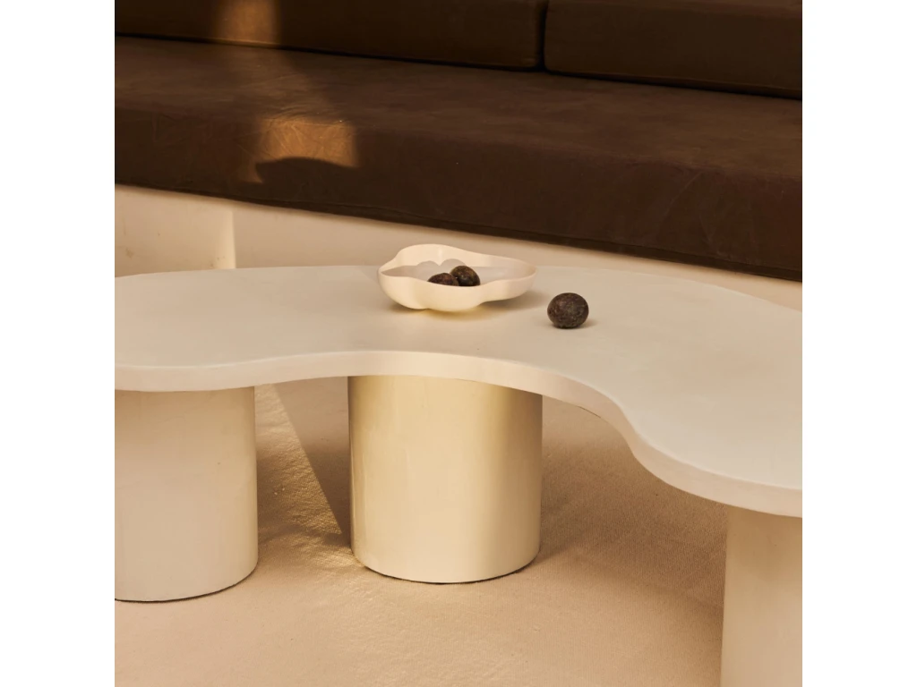 Table Basse Du Microciment En Couleur Blanc 130 Cm 7 Table Basse Du Microciment En Couleur Blanc 130 Cm – Image 5