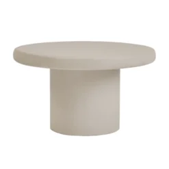 Table D’appoint Du Microciment En Couleur Blanc 45 Cm