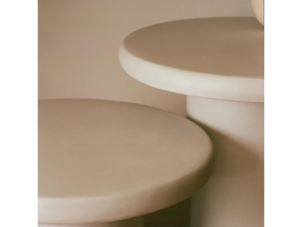 Table D’appoint Du Microciment En Couleur Blanc 45 Cm 6 Table D’appoint Du Microciment En Couleur Blanc 45 Cm – Image 4