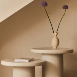 Table D’appoint Du Microciment En Couleur Blanc 45 Cm 12 Table D’appoint Du Microciment En Couleur Blanc 45 Cm -Pas Cher Mobiliora Magasin table basse 19893505