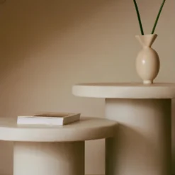 Table D’appoint Du Microciment En Couleur Blanc 45 Cm 13 Table D’appoint Du Microciment En Couleur Blanc 45 Cm -Pas Cher Mobiliora Magasin table basse 19893507