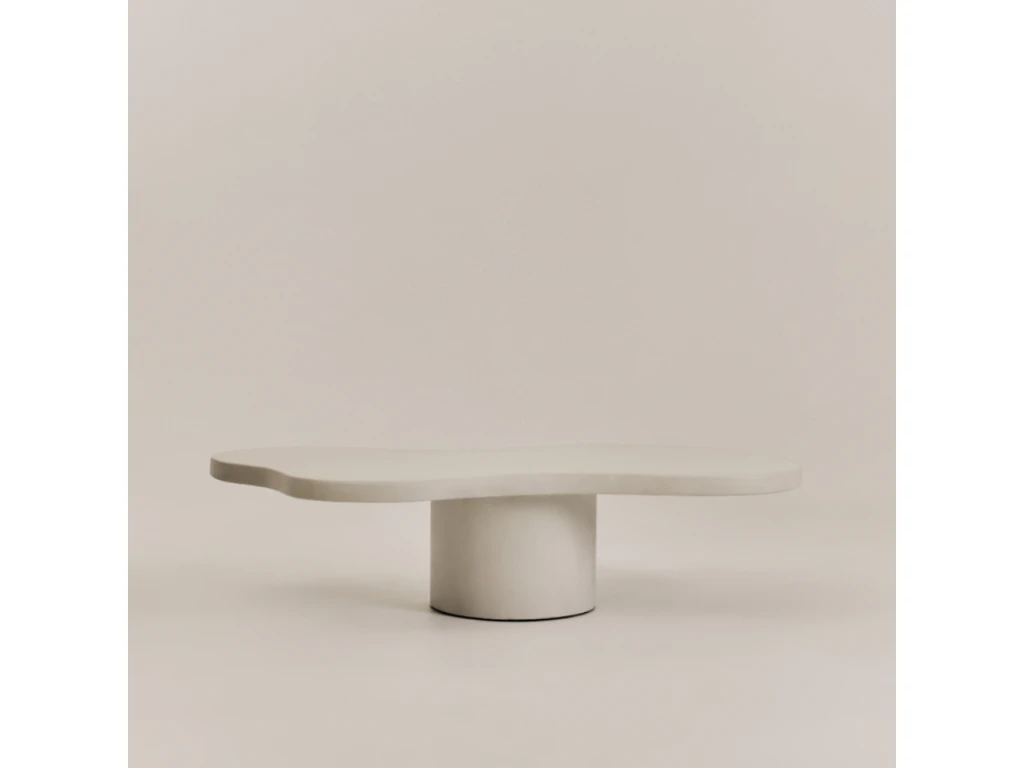 Table Basse Du Microciment En Couleur Blanc 120 Cm 5 Table Basse Du Microciment En Couleur Blanc 120 Cm – Image 3