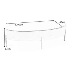 Table Basse Design 120 Cm X 60 Cm X 37 Cm - Chêne Doré/Or -Pas Cher Mobiliora Magasin table basse 19911233