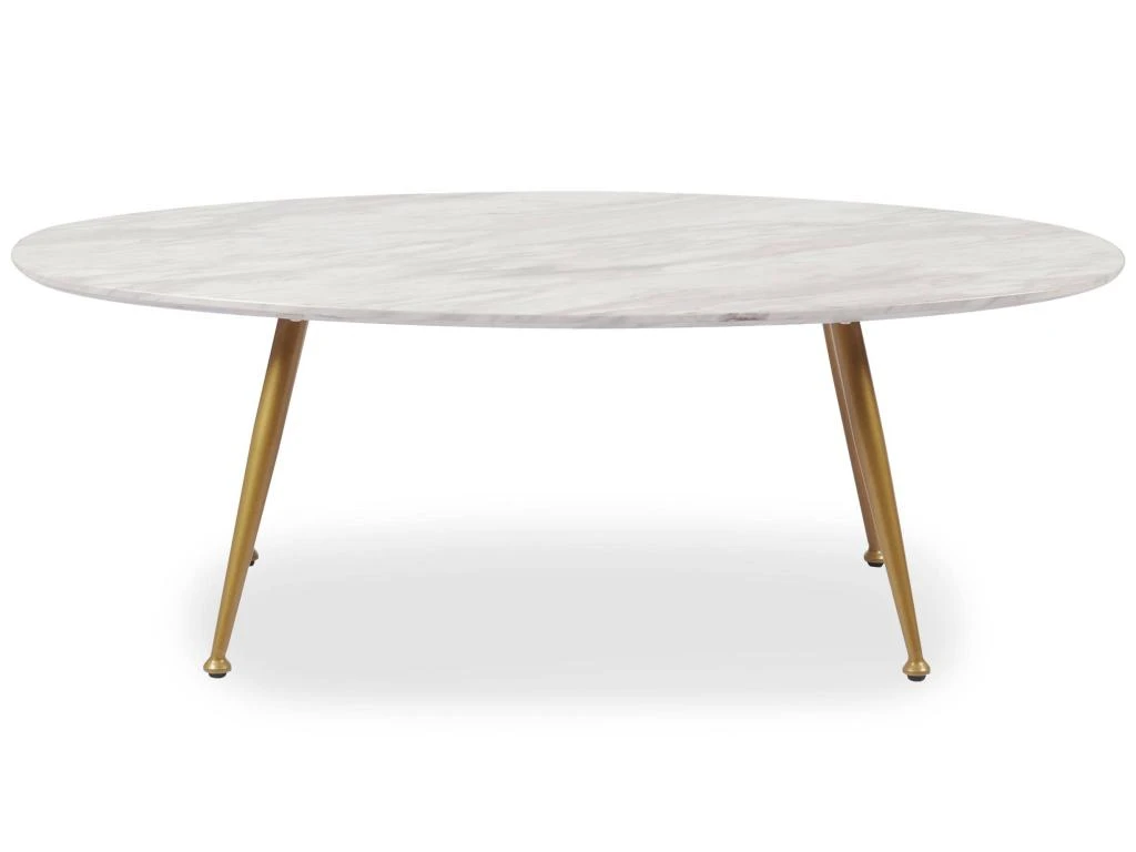 Table Basse Ovale Romy Effet Marbre 4 Table Basse Ovale Romy Effet Marbre – Image 2