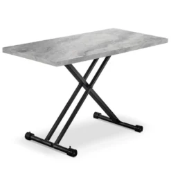 Table Basse Relevable Duke Effet Marbre Gris