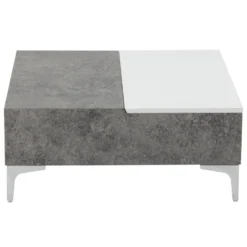Table Basse Relevable Carioca Effet Béton -Pas Cher Mobiliora Magasin table basse 20009975