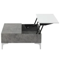 Table Basse Relevable Carioca Effet Béton -Pas Cher Mobiliora Magasin table basse 20009979