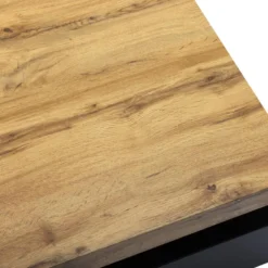 Table Basse Avec 2 Tiroirs En MDF - Noir Et Naturel Clair - FELIX -Pas Cher Mobiliora Magasin table basse 20263319