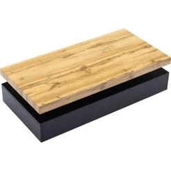 Table Basse Avec 2 Tiroirs En MDF - Noir Et Naturel Clair - FELIX -Pas Cher Mobiliora Magasin table basse 20263353