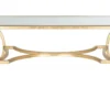 Table D'appoint Or Et Transparent 51 X 94 X 43.18 Cm - Vira -Pas Cher Mobiliora Magasin table basse 20893449