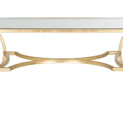 Table D'appoint Or Et Transparent 51 X 94 X 43.18 Cm - Vira