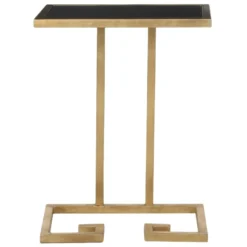 Table D'appoint Or Et Noir 25 X 40 X 53.34 Cm - Hellen