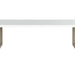 Table D'appoint Blanc & Gris 65 X 110 X 35.05 Cm - Evelena