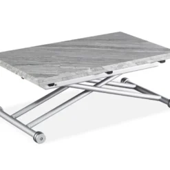 Table Basse Relevable Carrera XL Effet Marbre Gris