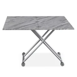 Table Basse Relevable Carrera XL Effet Marbre Gris -Pas Cher Mobiliora Magasin table basse 20938015
