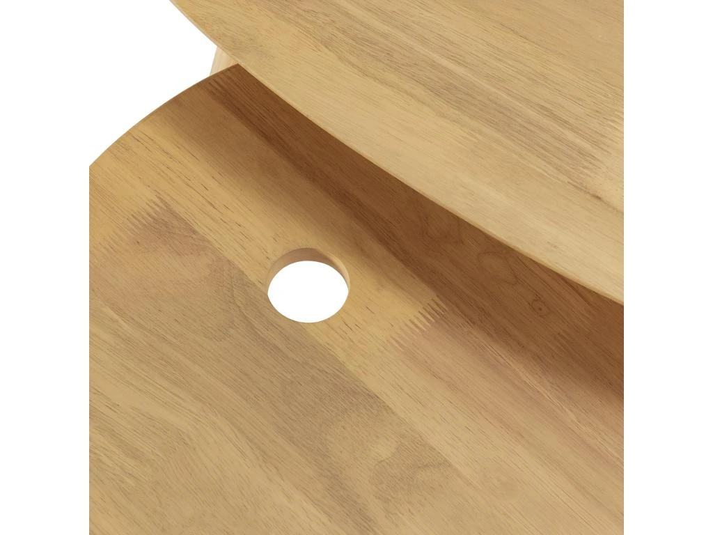 Set De 2 Tables Basses Eclipse Couleur Chêne, Bois Massif 7 Set De 2 Tables Basses Eclipse Couleur Chêne, Bois Massif – Image 5
