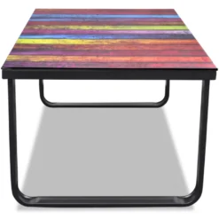 Table Basse De Salon Salle à Manger Design Verre Musique Multicolore 90 X 45 Cm 0902028 -Pas Cher Mobiliora Magasin table basse 21022293