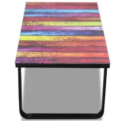 Table Basse De Salon Salle à Manger Design Verre Musique Multicolore 90 X 45 Cm 0902028 -Pas Cher Mobiliora Magasin table basse 21022295