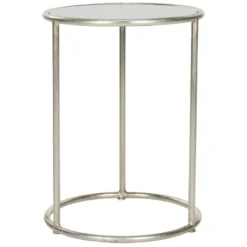 Table D'appoint Argent Et Gris 38 X 38 X 50.03 Cm - Corene
