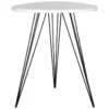 Table D'appoint Blanc Et Noir 50 X 50 X 59.94 Cm - Dosia -Pas Cher Mobiliora Magasin table basse 21029459