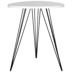 Table D'appoint Blanc Et Noir 50 X 50 X 59.94 Cm - Dosia