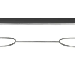 Table D'appoint Argent Et Noir 127 X 66 X 45.72 Cm - Maxine