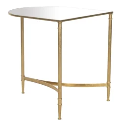 Table D'appoint Argent Et Noir 50 X 45 X 50.8 Cm - Lassie -Pas Cher Mobiliora Magasin table basse 21029545