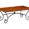 Table Basse Avec Pieds Bouclés Bois De Sesham 110 X 60 X 39 Cm -Pas Cher Mobiliora Magasin table basse 21074085