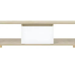 Table Basse Blanc Et Chêne Sonoma 103,5x60x35 Cm Aggloméré 15 Table Basse Blanc Et Chêne Sonoma 103,5x60x35 Cm Aggloméré -Pas Cher Mobiliora Magasin table basse 21081873