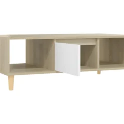 Table Basse Blanc Et Chêne Sonoma 103,5x60x35 Cm Aggloméré 17 Table Basse Blanc Et Chêne Sonoma 103,5x60x35 Cm Aggloméré -Pas Cher Mobiliora Magasin table basse 21081877