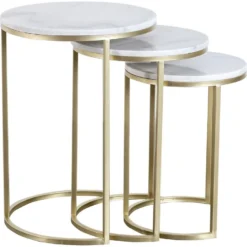 Tables D'appoint Gigognes Marbre Tria