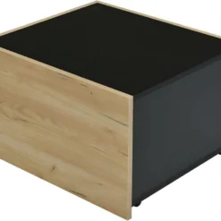 Table Basse Avec LED Et Plateau Extensible - Style Moderne - Naturel & Noir -Pas Cher Mobiliora Magasin table basse 21134229
